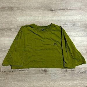 Oner Active crop tee XS & Unified twist sports bra M; color: Avo green Brand New